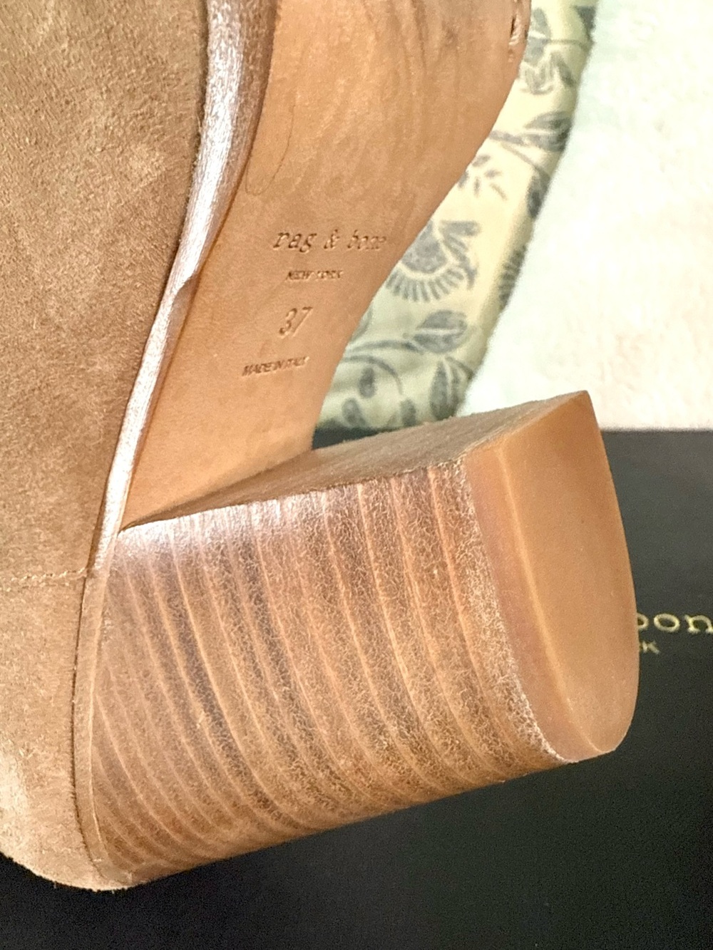 Rag & Bone Harrow Boots | Booties | Tan Suede - Size 37 - Picture 8 of 9